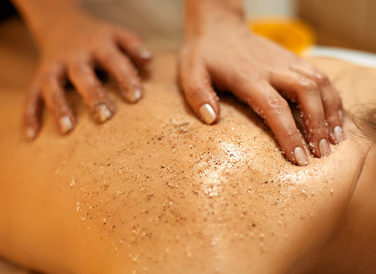 face of woman with dry skin